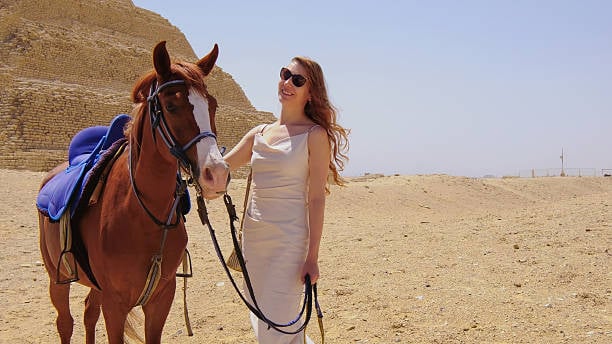 Horse Riding Adventure at the Giza Pyramids | Ride Through Egypt's Desert - Thumbnail 1